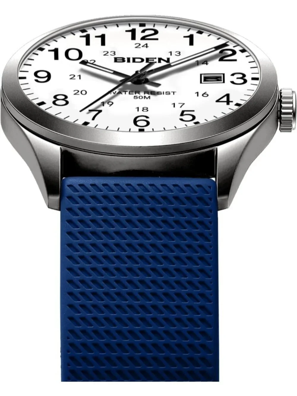 Men Blue White Analog Quartz Unisex Medical Professionals Waterproof Nurse Watch